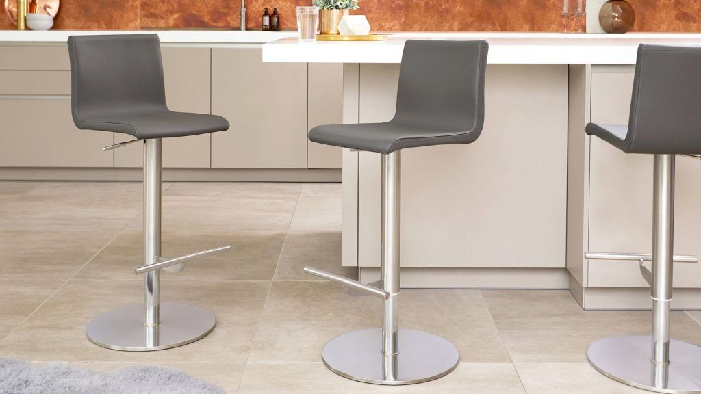 Real Leather Bar Stools for Modern Kitchens