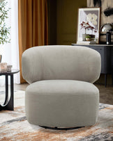 Landon light grey fabric swivel accent chair