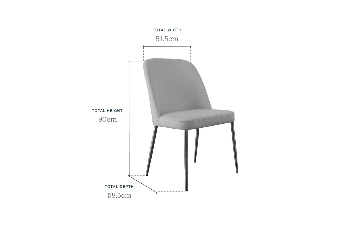 Deco White Real Leather Dining Chair (Sold in pairs)