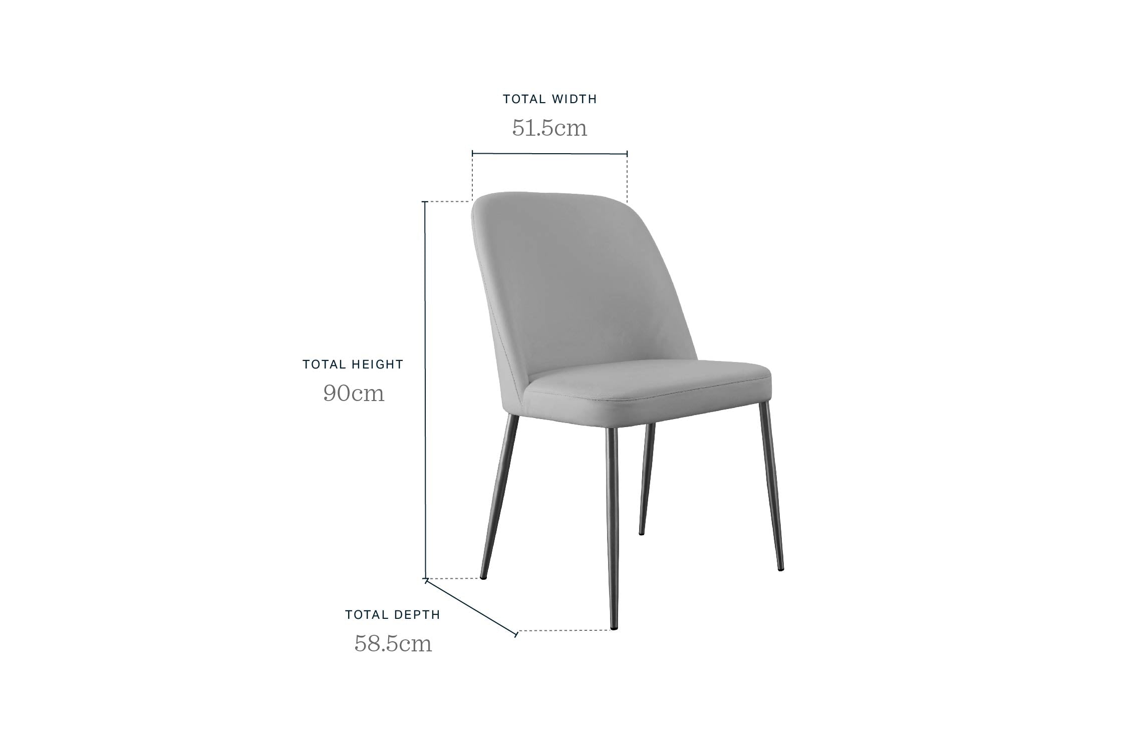 Deco White Real Leather Dining Chair (Sold in pairs)