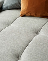 Donella light grey chenille left hand corner chaise sofa