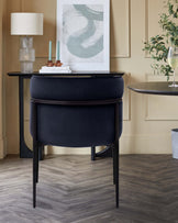 Felix dark navy velvet dining chair