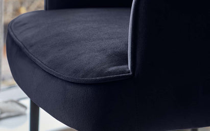 Felix dark navy velvet dining chair