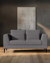 Emery dark grey weave 2 seater sofa