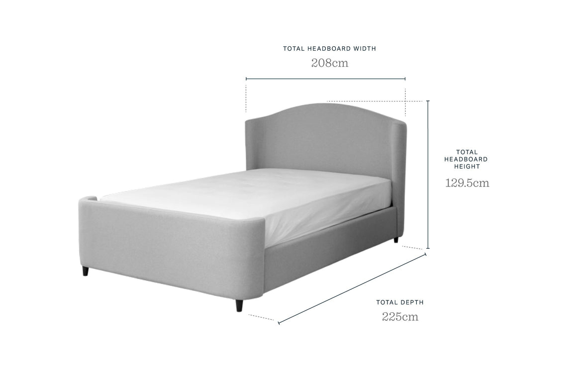 Aida Light Grey Fabric Super King Size Ottoman Storage Bed