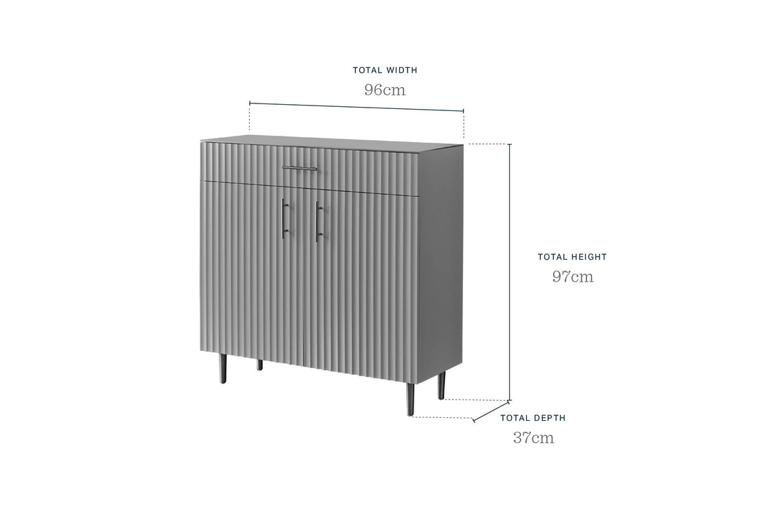 Albury light grey shoe cabinet