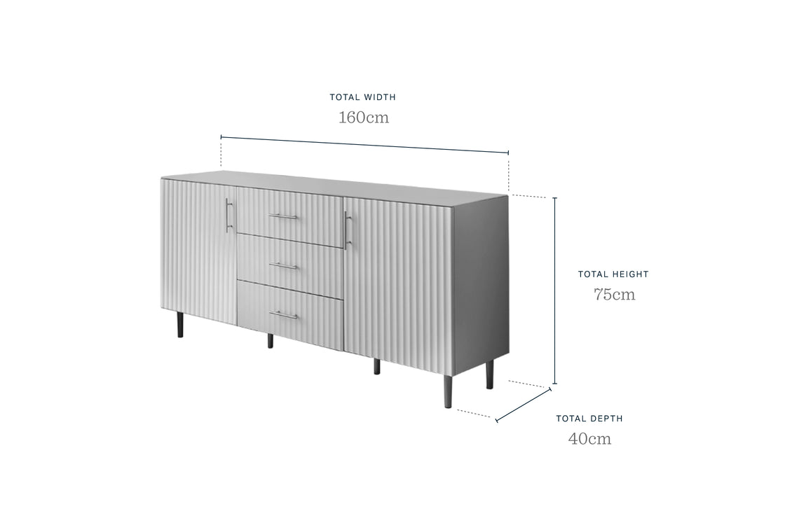 Albury light grey sideboard