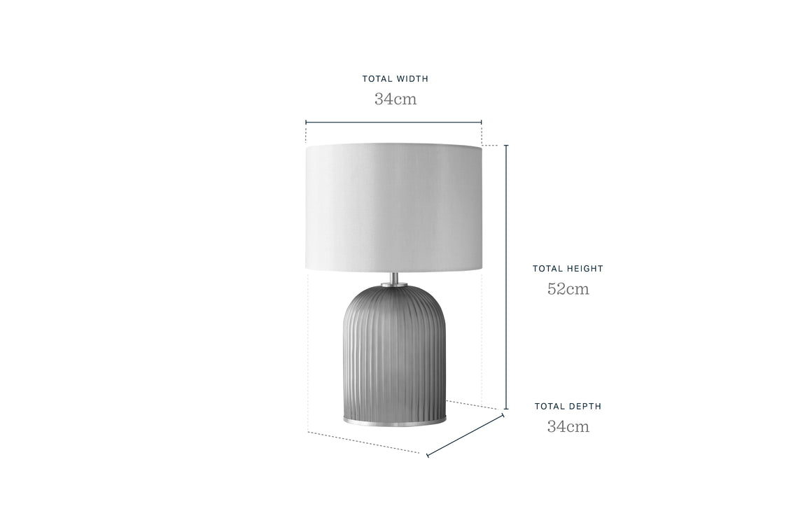 Amalfi Dual-Lit White Table Lamp