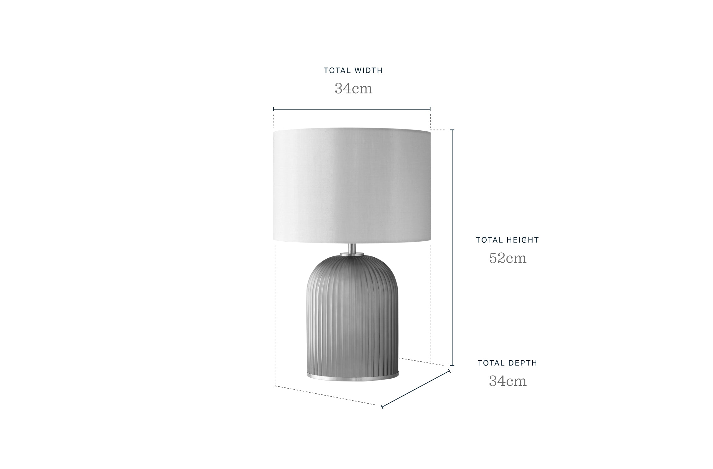 Amalfi Dual-Lit White Table Lamp