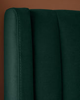 Amalfi Dark Green Velvet Double Ottoman Storage Bed