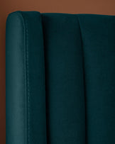 Amalfi Dark Teal Velvet Double Ottoman Storage Bed