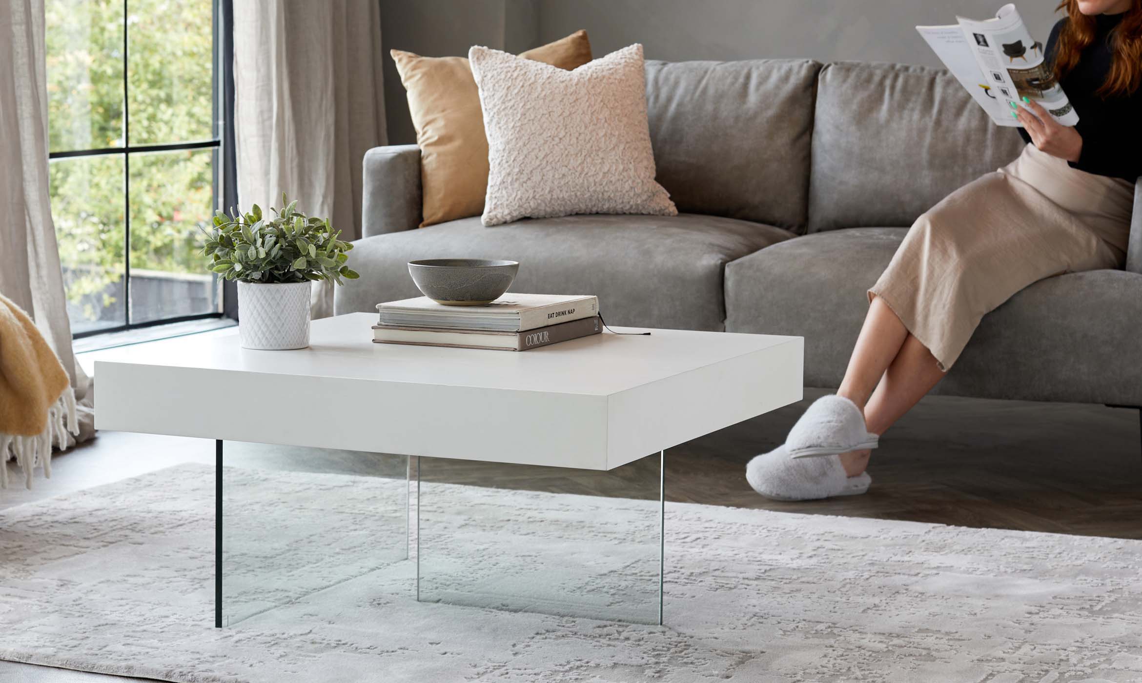 Aria White Oak Small Coffee Table