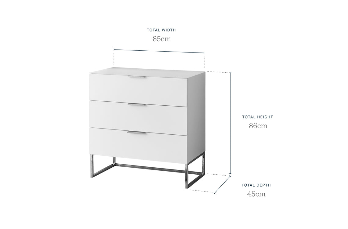 Aspen White Chest of Drawers