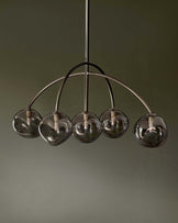 Axel smoked glass adjustable pendant light