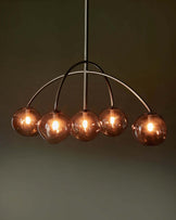 Axel smoked glass adjustable pendant light