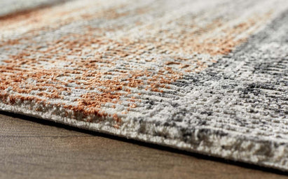 Blurred Medium Soft Touch Textured Rug Terracotta