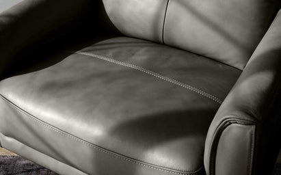 Brooks Dark Grey Leather Armchair