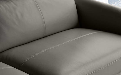 Brooks Dark Grey Leather Left Hand Corner Chaise Sofa