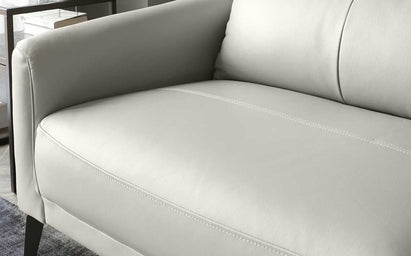 Brooks Light Grey Leather Left Hand Corner Chaise Sofa