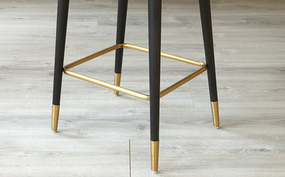 Clover Champagne Velvet Bar Stool