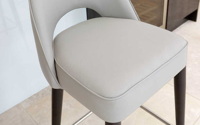 Clover Light Grey Faux Leather Bar Stool