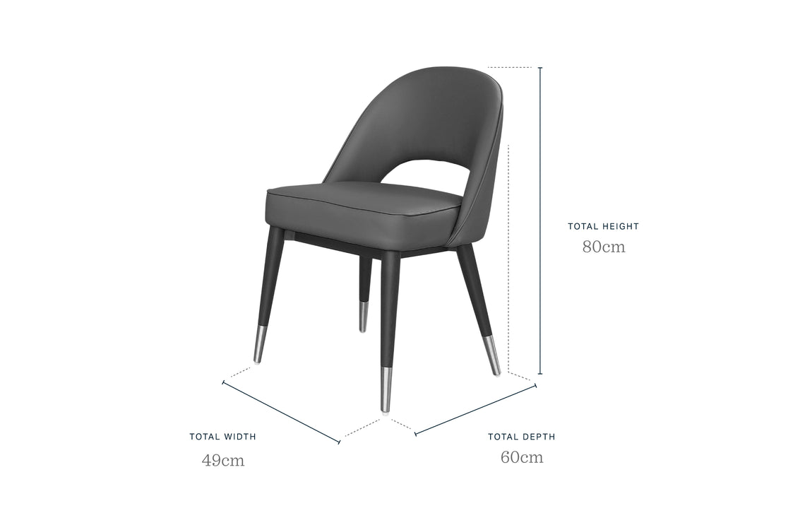 Clover Mocha Velvet Dining Chair With Bronze Legs (Sold in pairs)