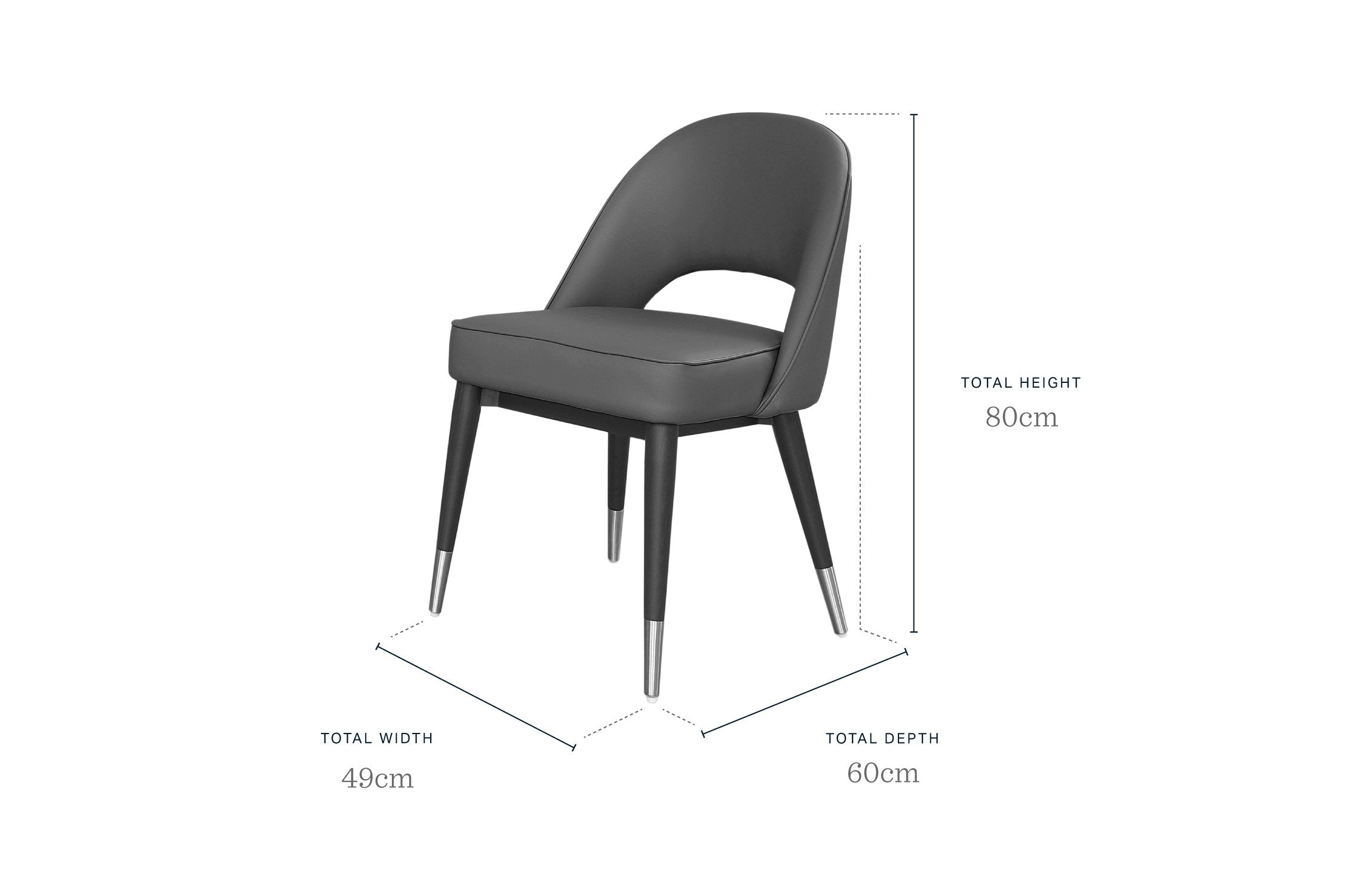 Clover Black Velvet Dining Chair (Sold in pairs)