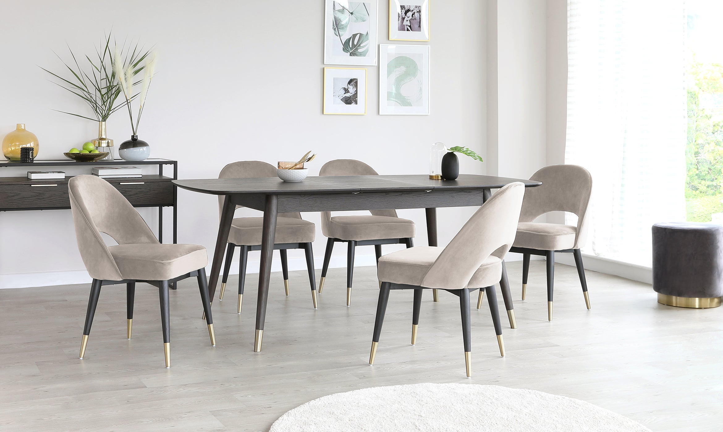 Clover 6 to 8 seater table and Clover dining chairs set