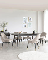 Clover 6 to 8 seater table and Clover dining chairs set