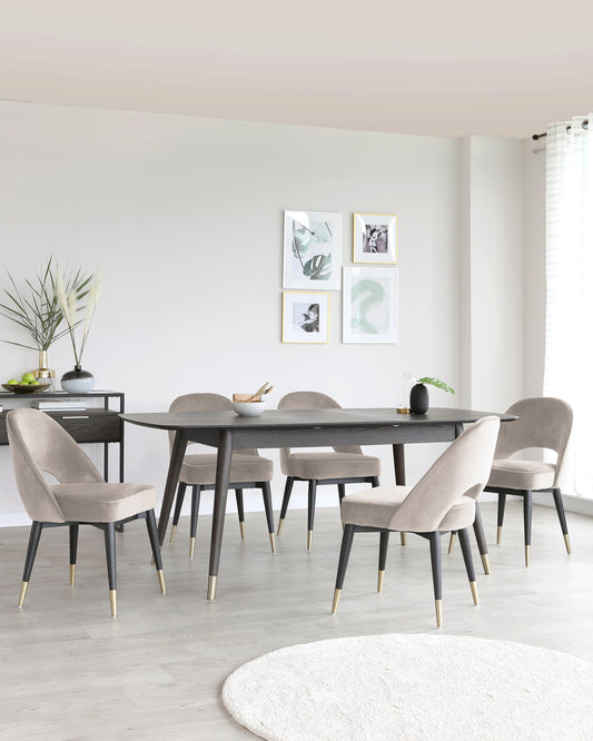 Clover 6 to 8 seater table and Clover dining chairs set