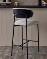 Cree cream fabric barstool