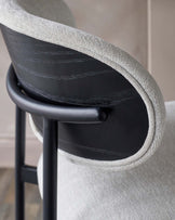 Cree cream fabric barstool