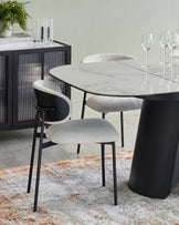 Corso 4 to 6 seater table and Cree dining chairs set