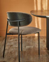 Cree mocha velvet dining chair (Sold in pairs)