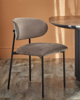 Cree mocha velvet dining chair (Sold in pairs)