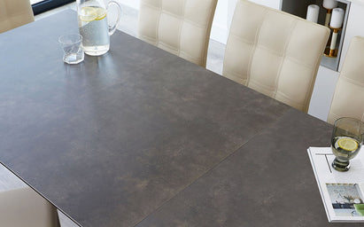 Louis Dark Grey Ceramic Extending 6 To 8 Seater Dining Table