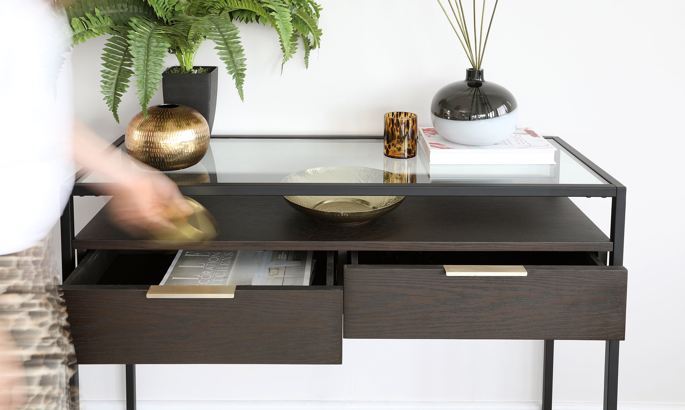 Denver Dark Oak Console Table