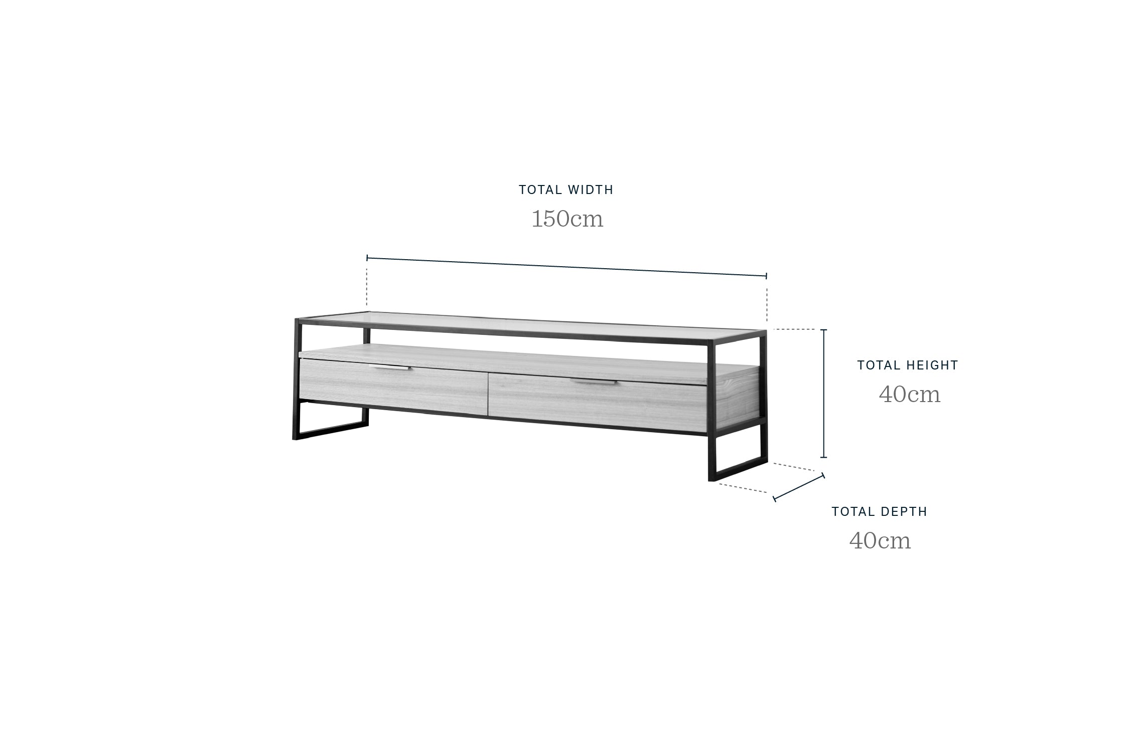 Denver Light Ash Large TV Unit