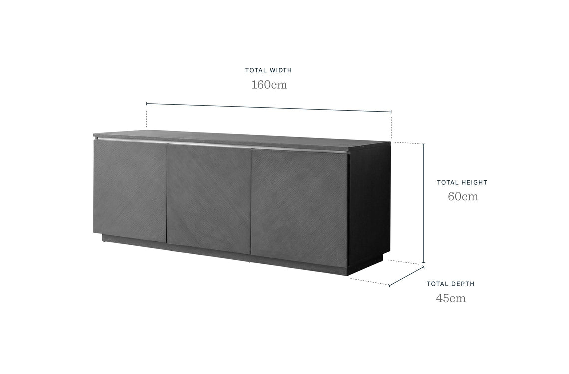 Ellis Dark Oak And Chrome Sideboard