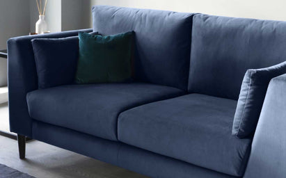 Elsie II Navy Blue Velvet 3 Seater Sofa