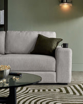 Eriksen champagne velvet left hand corner chaise sofa