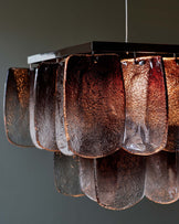 Estelle smoked ombre glass adjustable pendant light