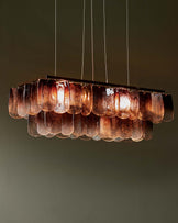 Estelle smoked ombre glass adjustable pendant light