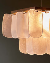 Estelle white glass adjustable pendant light