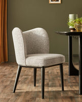 Evelyn grey fabric dining chair