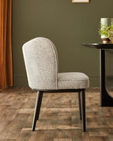 Evelyn grey fabric dining chair