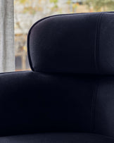 Felix dark navy velvet dining chair