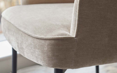 Felix champagne chenille dining chair