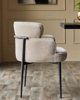 Felix champagne chenille dining chair