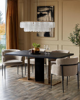 Felix champagne chenille dining chair